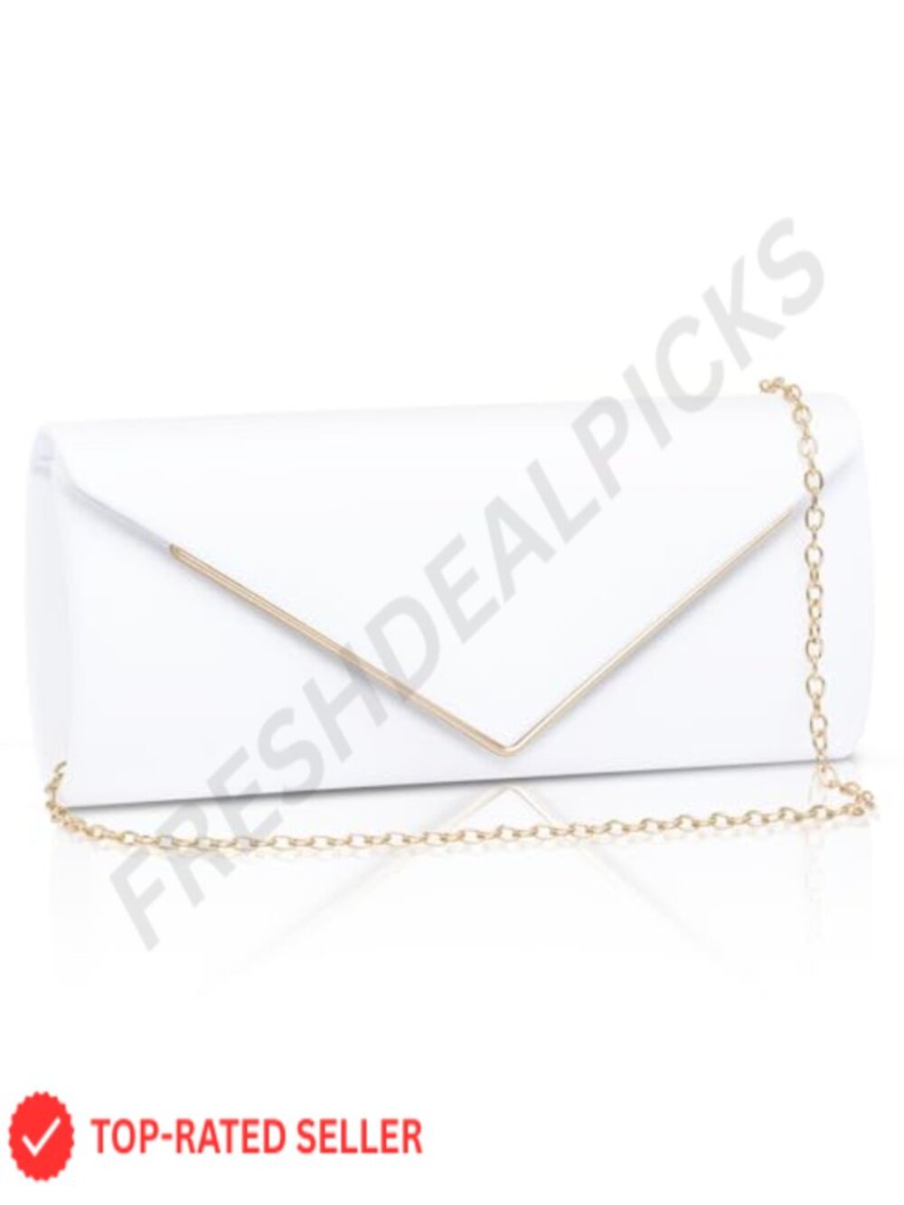 Sparkling Envelope Clutch with Detachable Chain